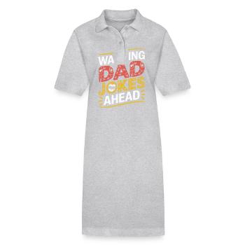 Mari des dieux - blagues de papa - Robe polo bio PAIGER Stanley/Stella Femme - gris chiné - Devant