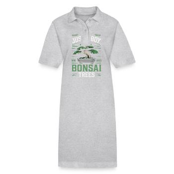 Bonsai Baum Japanisch Bonsai - Stanley/Stella Frauen Bio-Polokleid PAIGER - Grau meliert - Vorne