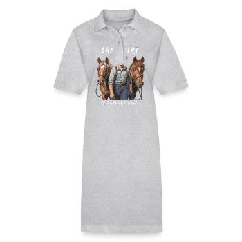 FARMER FOR GENERATIONS - Stanley/Stella PAIGER Organic Women’s Polo Dress - heather grey - Front