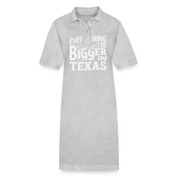 Texas State Texaner Texas - Stanley/Stella Frauen Bio-Polokleid PAIGER - Grau meliert - Vorne