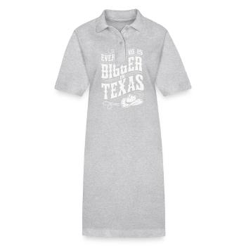 Texas State Texans Texas - Stanley/Stella PAIGER Organic Women’s Polo Dress - heather grey - Front