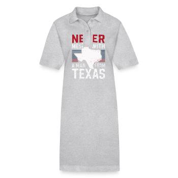 Texas State Texaner Texas - Stanley/Stella Frauen Bio-Polokleid PAIGER - Grau meliert - Vorne