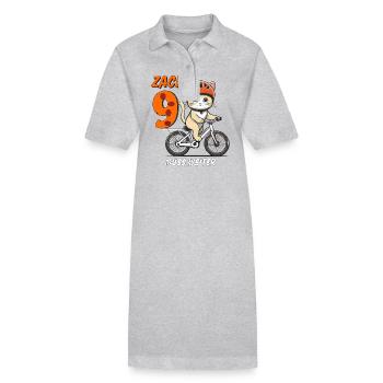 KATZE FAHRRAD MUSS WEITER ZACK NEUN - Stanley/Stella Frauen Bio-Polokleid PAIGER - Grau meliert - Vorne