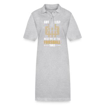 Baby-foot baby-foot drôle baby-foot - Robe polo bio PAIGER Stanley/Stella Femme - gris chiné - Devant