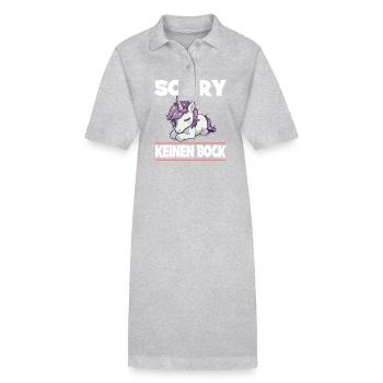 Sorry Keinen Bock Einhorn - Stanley/Stella Frauen Bio-Polokleid PAIGER - Grau meliert - Vorne