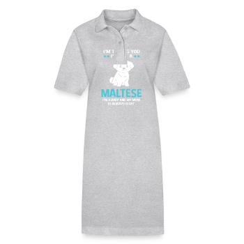 Malteser - Stanley/Stella Frauen Bio-Polokleid PAIGER - Grau meliert - Vorne