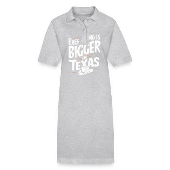 Texas State Texaner Texas - Stanley/Stella Frauen Bio-Polokleid PAIGER - Grau meliert - Vorne