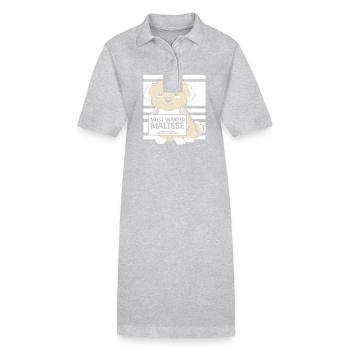 Malteser - Stanley/Stella Frauen Bio-Polokleid PAIGER - Grau meliert - Vorne