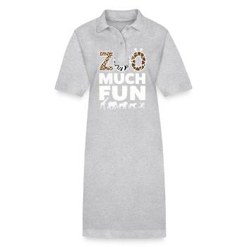 Animaux du zoo Gardien de zoo - Robe polo bio PAIGER Stanley/Stella Femme - gris chiné - Devant