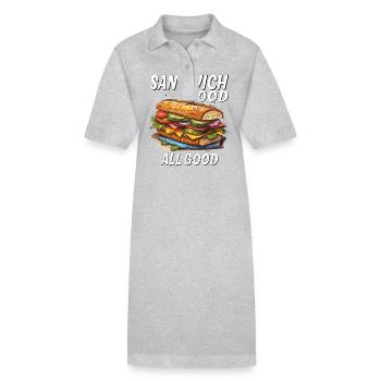 SANDWICH GOOD ALL GOOD - Stanley/Stella Frauen Bio-Polokleid PAIGER - Grau meliert - Vorne