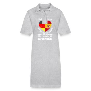 Spanier Deutschland Spanien - Stanley/Stella Frauen Bio-Polokleid PAIGER - Grau meliert - Vorne