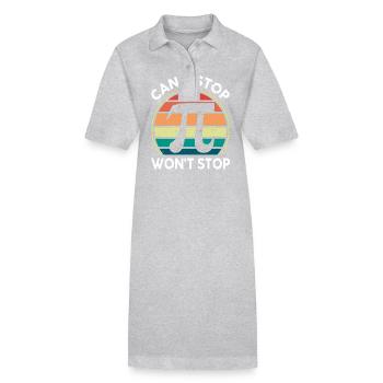 Math Pi Day Tee Can’t Stop Pi Won’t Stop Funny - Robe polo bio PAIGER Stanley/Stella Femme - gris chiné - Devant