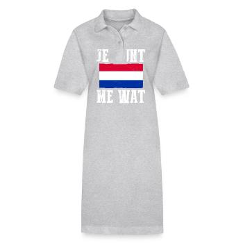 Pays-Bas Pays-Bas - Robe polo bio PAIGER Stanley/Stella Femme - gris chiné - Devant
