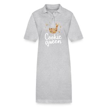 Cookies Cookie Keks Kekse Schokolade - Stanley/Stella Frauen Bio-Polokleid PAIGER - Grau meliert - Vorne