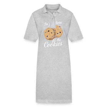 Cookies Cookie Keks Kekse Schokolade - Stanley/Stella Frauen Bio-Polokleid PAIGER - Grau meliert - Vorne