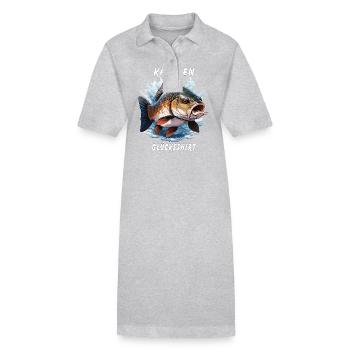 KARPFEN GLÜCKSSHIRT - Stanley/Stella Frauen Bio-Polokleid PAIGER - Grau meliert - Vorne