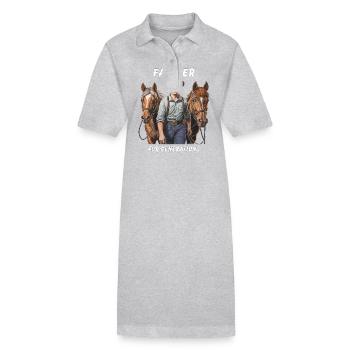 FARMER FOR GENERATIONS - Stanley/Stella PAIGER Organic Women’s Polo Dress - heather grey - Front
