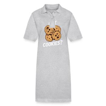 Cookies Cookie Keks Kekse Schokolade - Stanley/Stella Frauen Bio-Polokleid PAIGER - Grau meliert - Vorne