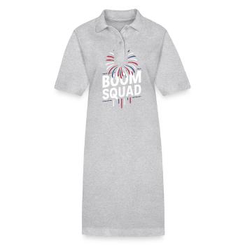 Pyrotechniker Feuerwerk Pyrotechnik - Stanley/Stella Frauen Bio-Polokleid PAIGER - Grau meliert - Vorne