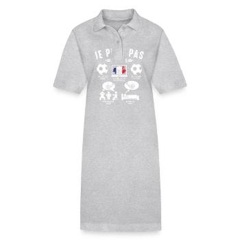 Peux pas je dois foot football joueur Footballeur - Robe polo bio PAIGER Stanley/Stella Femme - gris chiné - Devant