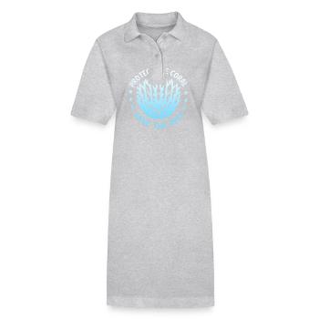Aquarium Aquarist - Stanley/Stella PAIGER Organic Women’s Polo Dress - heather grey - Front