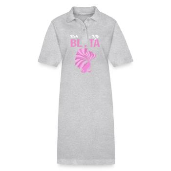 Aquarium Aquarist - Stanley/Stella PAIGER Organic Women’s Polo Dress - heather grey - Front