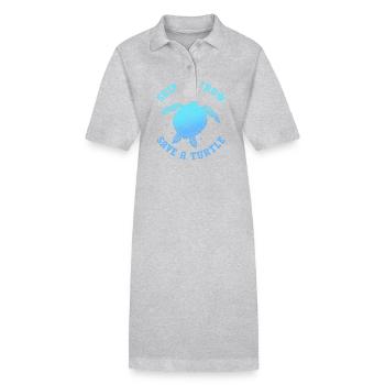 Aquarium Aquarist - Stanley/Stella PAIGER Organic Women’s Polo Dress - heather grey - Front