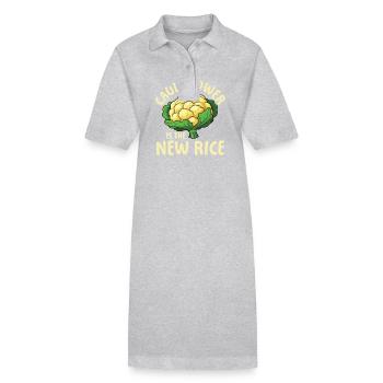 Cauliflower Is The New Rice für einen Diät Plan - Stanley/Stella Frauen Bio-Polokleid PAIGER - Grau meliert - Vorne