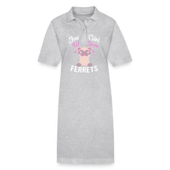 Frettchen - Stanley/Stella Frauen Bio-Polokleid PAIGER - Grau meliert - Vorne