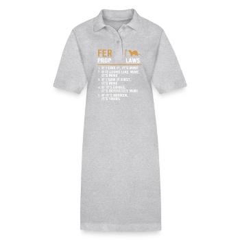 Frettchen - Stanley/Stella Frauen Bio-Polokleid PAIGER - Grau meliert - Vorne