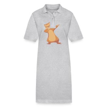 Frettchen - Stanley/Stella Frauen Bio-Polokleid PAIGER - Grau meliert - Vorne