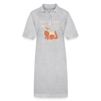Frettchen - Stanley/Stella Frauen Bio-Polokleid PAIGER - Grau meliert - Vorne