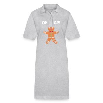 bonhomme en pain d’épice Coeur en pain d’épice Snacking en pain d’épice - Robe polo bio PAIGER Stanley/Stella Femme - gris chiné - Devant
