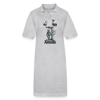 Lustiger Halloween Zombie Spruch Sarkastisch - Stanley/Stella Frauen Bio-Polokleid PAIGER - Grau meliert - Vorne