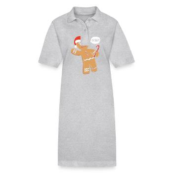 bonhomme en pain d’épice Coeur en pain d’épice Snacking en pain d’épice - Robe polo bio PAIGER Stanley/Stella Femme - gris chiné - Devant