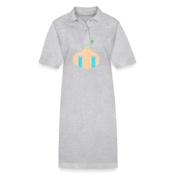 Oignon - Robe polo bio PAIGER Stanley/Stella Femme - gris chiné - Devant