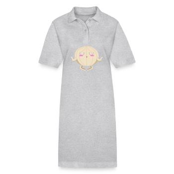 Oignon - Robe polo bio PAIGER Stanley/Stella Femme - gris chiné - Devant