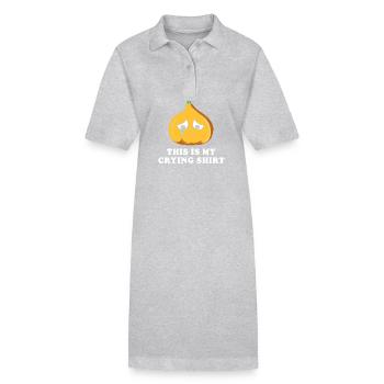 Oignon - Robe polo bio PAIGER Stanley/Stella Femme - gris chiné - Devant