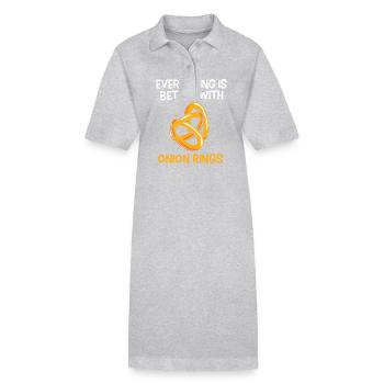 Oignon - Robe polo bio PAIGER Stanley/Stella Femme - gris chiné - Devant