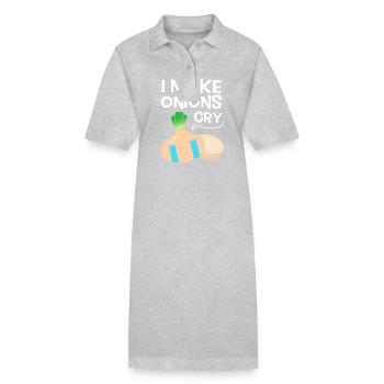 Oignon - Robe polo bio PAIGER Stanley/Stella Femme - gris chiné - Devant