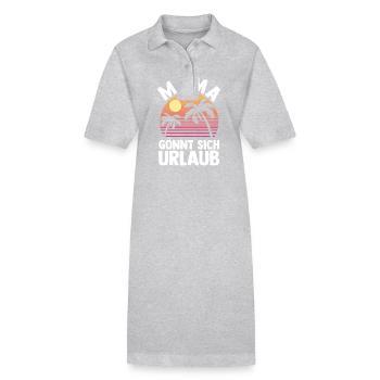 Vacancier Mère Maman - Robe polo bio PAIGER Stanley/Stella Femme - gris chiné - Devant