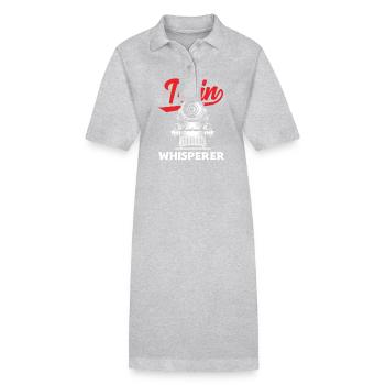 Train Whisperer - Stanley/Stella PAIGER Organic Women’s Polo Dress - heather grey - Front