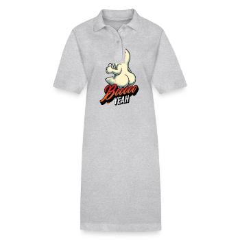 Boo Yeah Fantôme Drôle Dire Design - Robe polo bio PAIGER Stanley/Stella Femme - gris chiné - Devant