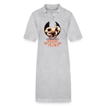 Boo Yeah Fantôme Drôle Dicton - Robe polo bio PAIGER Stanley/Stella Femme - gris chiné - Devant