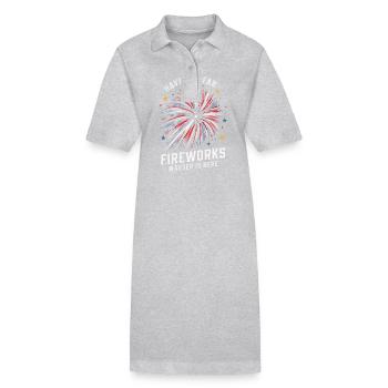 Pyrotechniker Feuerwerk Pyrotechnik - Stanley/Stella Frauen Bio-Polokleid PAIGER - Grau meliert - Vorne