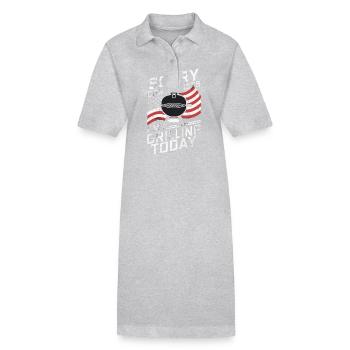 Grill Grillen Griller BBQ Barbecue - Stanley/Stella Frauen Bio-Polokleid PAIGER - Grau meliert - Vorne