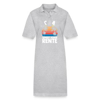 Vacation Vacationer Grandfather Grandpa - Stanley/Stella PAIGER Organic Women’s Polo Dress - heather grey - Front