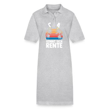 Vacation Vacationer Grandfather Grandpa - Stanley/Stella PAIGER Organic Women’s Polo Dress - heather grey - Front