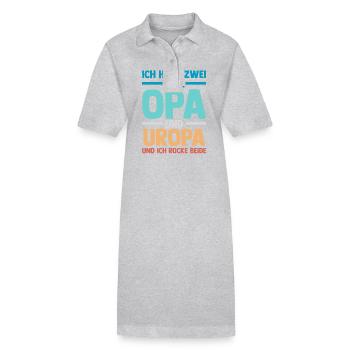 Ich Habe Zwei Titel Opa Und Uropa - Stanley/Stella Frauen Bio-Polokleid PAIGER - Grau meliert - Vorne