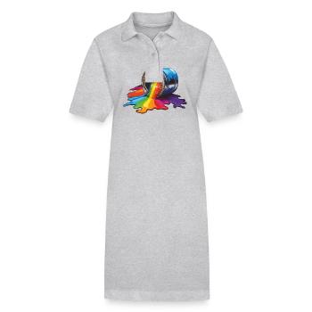 FARBDOSE FARBE - Stanley/Stella Frauen Bio-Polokleid PAIGER - Grau meliert - Vorne